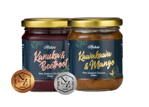 Kanuka & Beetroot and Kawakawa & Mango Chutneys (2x of each flavour)