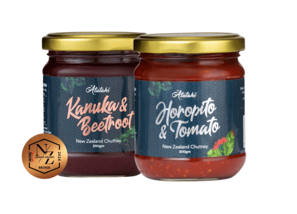 Kanuka & Beetroot and Horopito & Tomato Chutneys (2x of each flavour)